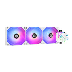 Водяное охлаждение для процессора/ Thermalright Aqua Elite 360 White Argb V3 (360mm, White, ARGB/ Fans: 3x120mm, 66.17CFM, 25.6dBA, 1500RPM/ Pump height 53mm, 23dBA, 3300RPM, Rad thickness 27mm/ S: 1200, 1700, 1851, 2011, 2066, 115X, AM5, AM4)