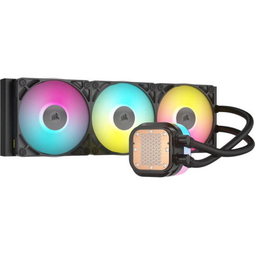 Система жидкостного охлаждения/ Water Cooling System Corsair iCUE LINK TITAN 360 RX RGB (360mm, Black, RGB/ Fans: 3x120mm, 73.5CFM, 36dBA, 2100RPM/ S: 1851, 1700, AM5, AM4)
