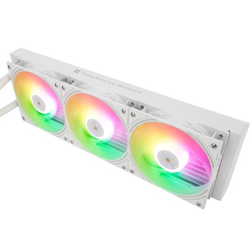 Водяное охлаждение для процессора/ Thermalright Frozen Warframe 360 Ultra White Argb (360mm, White, ARGB/ Fans: 3x120mm, 70.84CFM, 29.8dBA, 2000RPM/ Pump height 60mm, 23dBA, 3000RPM, Rad thickness 27mm/ S: 1200, 1700, 1851, 2011, 2066, 115X, AM5, AM4)
