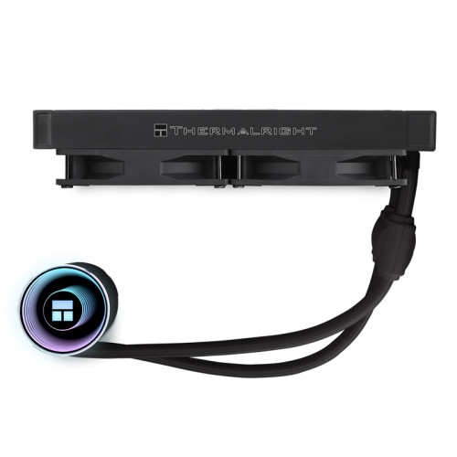 Водяное охлаждение для процессора/ Thermalright Frozen Notte 240 Black Argb V2 (240mm, Black, ARGB/ Fans: 2x120mm, 72.37CFM, 27.7dBA, 2000RPM/ Pump height 54mm, 28dBA, 5300RPM, Rad thickness 27mm/ S: 1200, 1700, 1851, 2011, 2066, 115X, AM2, AM2+, AM3, AM3 Водяное охлаждение для процессора/ Thermalright Frozen Notte 240 Black Argb V2 (240mm, Black, ARGB/ Fans: 2x120mm, 72.37CFM, 27.7dBA, 2000RPM/ Pump height 54mm, 28dBA, 5300RPM, Rad thickness 27mm/ S: 1200, 1700, 1851, 2011, 2066, 115X, AM2, AM2+, AM3, AM3