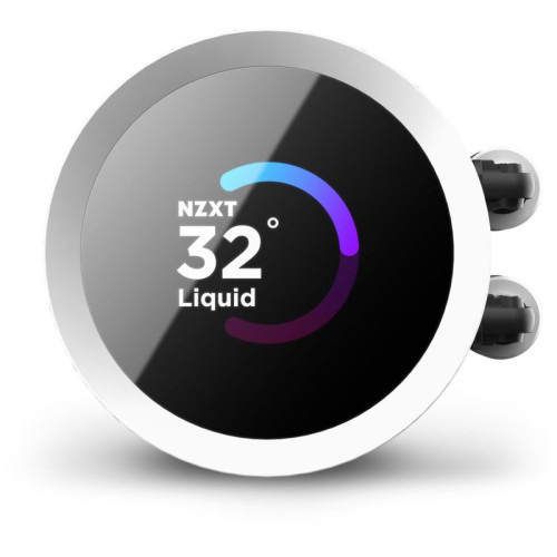Система жидкостного охлаждения для ПК/ Water Cooling System NZXT Kraken 360 RGB (270W, 360mm, LED temp., White, RGB/ Fans: 3x120mm, 78.86CFM, 33.88dBA, 1800RPM/ Pump height 55.97mm, 2800RPM, Rad thickness 27mm/ S: 1851, 1700, 1200, 115X, AM5, AM4)