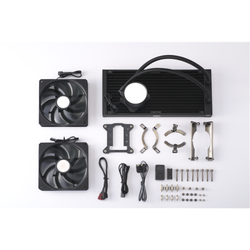 Система охлаждения/ Cooler Master MasterLiquid ML280 Mirror (230W, 280mm, ARGB, fans: 2x140mm/67CFM/27dBa/1400rpm, 1200/115X/2066/2011-V3/2011/AM5/AM4/AM3/AM3+/AM2/AM2+/FM2/FM2+/FM1/1700 only with bracket)