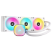 Система жидкостного охлаждения/ Water Cooling System Corsair iCUE LINK H150i RGB (360mm, White, RGB/ Fans: 3x120mm, 63.1CFM, 37dBA, 2400RPM/Rad thickness 27mm/ S: 1851, 1700, 1200, 115X, AM5, AM4)