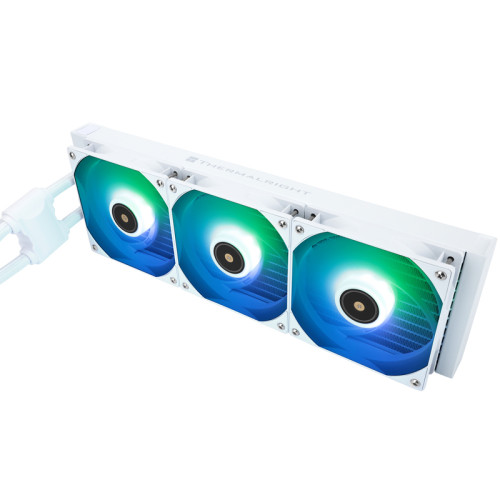Водяное охлаждение для процессора/ Thermalright Frozen Notte 360 White Argb V2 (360mm, White, ARGB/ Fans: 3x120mm, 72.37CFM, 27.7dBA, 2000RPM/ Pump height 54mm, 28dBA, 5300RPM, Rad thickness 27mm/ S: 1200, 1700, 1851, 2011, 2066, 115X, AM2, AM2+, AM3, AM3 Водяное охлаждение для процессора/ Thermalright Frozen Notte 360 White Argb V2 (360mm, White, ARGB/ Fans: 3x120mm, 72.37CFM, 27.7dBA, 2000RPM/ Pump height 54mm, 28dBA, 5300RPM, Rad thickness 27mm/ S: 1200, 1700, 1851, 2011, 2066, 115X, AM2, AM2+, AM3, AM3