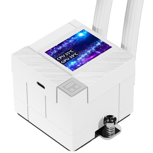 Система жидкостного охлаждения/ Water Cooling System Thermalright Core Matrix 360 Vision (360mm, LED, White, ARGB/ Fans: 3x120mm, 68.9CFM, 28.2dBA, 2000RPM/ Pump height 64.4mm, Rad thickness 27mm/ S: 1700, 1200, 1851, 115X, AM5, AM4)