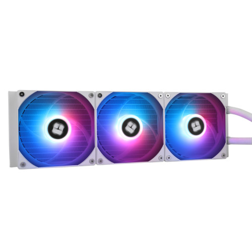 Водяное охлаждение для процессора/ Thermalright Aqua Elite 360 White Argb V3 (360mm, White, ARGB/ Fans: 3x120mm, 66.17CFM, 25.6dBA, 1500RPM/ Pump height 53mm, 23dBA, 3300RPM, Rad thickness 27mm/ S: 1200, 1700, 1851, 2011, 2066, 115X, AM5, AM4)