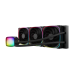 Система жидкостного охлаждения/ Water Cooling System Geometric Future Eskimo Pro 420 (300W, 420mm, ARGB, Black/ Fans: 3x140mm, 91.15CFM, 34.0dBA, 2400RPM/ Pump height 54mm, 3500RPM, Rad thickness 27mm/ S: 1851, 1700, 1200, 115X, 2011, 2066, AM5, AM4)