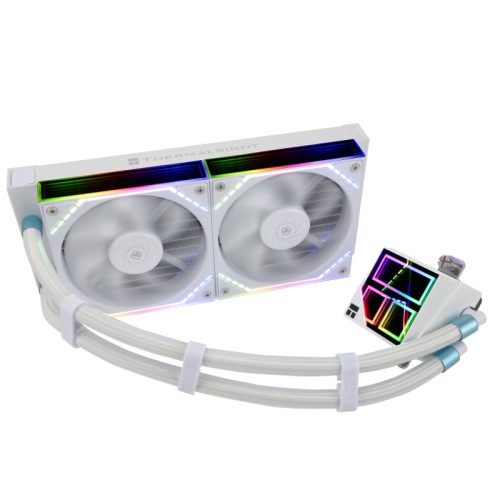 Водяное охлаждение для процессора/ Water Cooling System Thermalright Frozen Infinity 240 (240mm, White, ARGB/ Fans: 2x120mm, 68.9CFM, 28.2dBA, 2000RPM/ Pump height 60mm, Rad thickness 27mm/ S: 1700, 1200, 1851, 115X, AM5, AM4) Водяное охлаждение для процессора/ Water Cooling System Thermalright Frozen Infinity 240 (240mm, White, ARGB/ Fans: 2x120mm, 68.9CFM, 28.2dBA, 2000RPM/ Pump height 60mm, Rad thickness 27mm/ S: 1700, 1200, 1851, 115X, AM5, AM4)