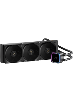 Система жидкостного охлаждения/ Water Cooling System Ocypus Iota L36 BK (300W, 360mm, Black, ARGB Pump, Fans: 3x120mm, 77CFM, 2000RPM/ Pump height 65mm, 27dBA, 3100RPM, Rad thickness 27mm/ S: 1851, 1700, 1200, 115X, AM5, AM4)