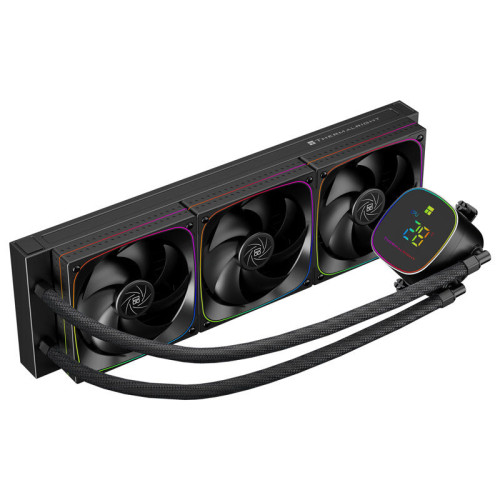 Система жидкостного охлаждения/ Water Cooling System Thermalright Frozen Horizon 360 Digital (360mm, LED temp., Black, ARGB/ Fans: 3x120mm, 68.9CFM, 28.2dBA, 2000RPM/ Pump height 53.2mm, Rad thickness 27mm/ S: 1700, 1200, 1851, 115X, AM5, AM4)