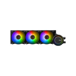 Система жидкостного охлаждения/ Water Cooling System MSI MAG CORELIQUID E360 (325W, 360mm, Black, ARGB/ Fans: 3x120mm, 75.04CFM, 32.5dBA, 1800RPM/ Pump 20dBA, 3000RPM, Rad thickness 27mm/ S: 1851, 1700, 1200, 115X, AM5, AM4, TR4,sTRx4)