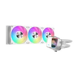 Водяное охлаждение для процессора/ Water Cooling System SAMA L70 240WH (290W, 240mm, White, ARGB/ Fans: 2x120mm, 72.3CFM, 28dBA, 2200RPM/ Pump height 66mm, 3000RPM, Rad thickness 27mm/ S: 1851, 1700, 1200, 115X, AM5, AM4)