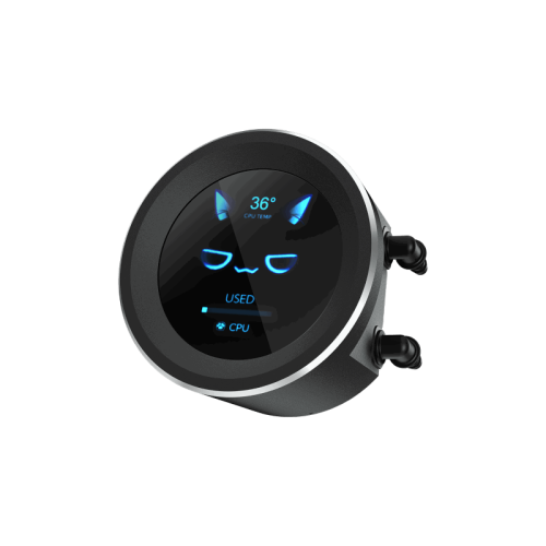 Водяное охлаждение для процессора/ Water Cooling System SAMA Q60 Black (360mm, LED temp., Black, ARGB/ Fans: 3x120mm, 86CFM, 30dBA, 2600RPM/ Pump height 64mm, 30dBA, 2800RPM, Rad thickness 27mm/ S: 1851, 1700, 1200, 20XX, 115X, AM5, AM4)