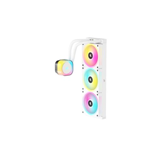 Система жидкостного охлаждения/ Water Cooling System Corsair iCUE LINK H150i RGB (360mm, White, RGB/ Fans: 3x120mm, 63.1CFM, 37dBA, 2400RPM/Rad thickness 27mm/ S: 1851, 1700, 1200, 115X, AM5, AM4)