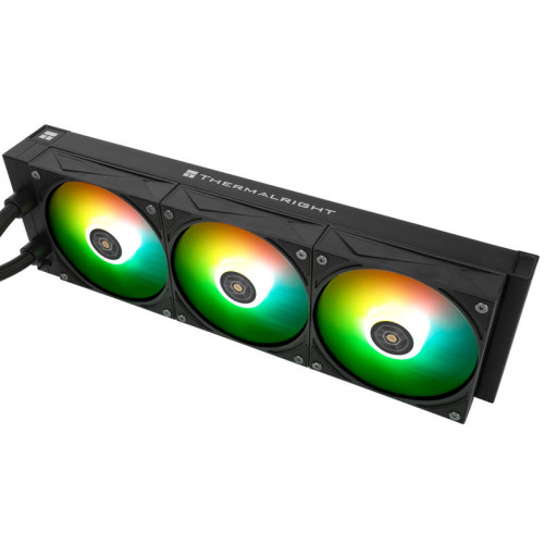 Водяное охлаждение для процессора/ Water Cooling System Thermalright Grand Vision 360 (360mm, LED, Black, ARGB/ Fans: 3x120mm, 80.45CFM, 29.4dBA, 2150RPM/ Pump height 72.5mm, 6400RPM, Rad thickness 27mm/ S: 1700, 1200, 1851, 115X, 2011, 2066, AM5, AM4)