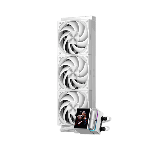 Система охлаждения/ Water Cooling System PCCooler DS360 Display WH (310W, 360mm, LED, White, ARGB Pump/ Fans: 3x120mm, 90.56CFM, 39.8dBA, 2500RPM/ Pump height 65mm, 15dBA, 2600RPM, Rad thickness 27mm/ S: 1851, 1700, 1200, 115X, AM5, AM4)