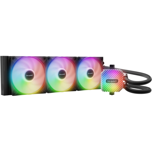 Водяное охлаждение для процессора/ Water Cooling System be quiet! LIGHT LOOP 360mm (250W, 360mm, Black, ARGB/ Fans: 3x120mm, 61.8CFM, 36.8dBA, 2100RPM/ Pump 2900RPM, Rad thickness 27mm/ S: 1851, 1700, 1200, 115X, AM5, AM4)