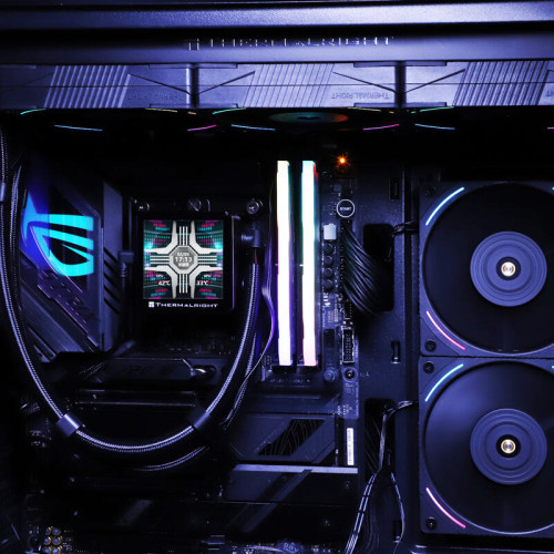 Система жидкостного охлаждения/ Water Cooling System Thermalright Frozen Vision 360 V2 (360mm, LED, Black, ARGB/ Fans: 3x120mm, 69CFM, 27dBA, 2150RPM/ Pump height 60mm, 23dBA, 3000RPM, Rad thickness 27mm/ S: 1700, 1200, 1851, 115X, 2011, 2066, AM5, AM4)