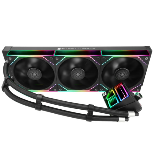 Водяное охлаждение для процессора/ Water Cooling System Thermalright Frozen Infinity 360 (360mm, Black, ARGB/ Fans: 3x120mm, 68.9CFM, 28.2dBA, 2000RPM/ Pump height 60mm, Rad thickness 27mm/ S: 1700, 1200, 1851, 115X, 2011, 2066, AM5, AM4)