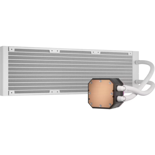 Система жидкостного охлаждения/ Water Cooling System Corsair iCUE H150i ELITE CAPELLIX XT (360mm, White, RGB/ Fans: 3x120mm, 65.57CFM, 37dBA, 2100RPM/Rad thickness 27mm/ S: 1851, 1700, 1200, 115X, AM5, AM4)