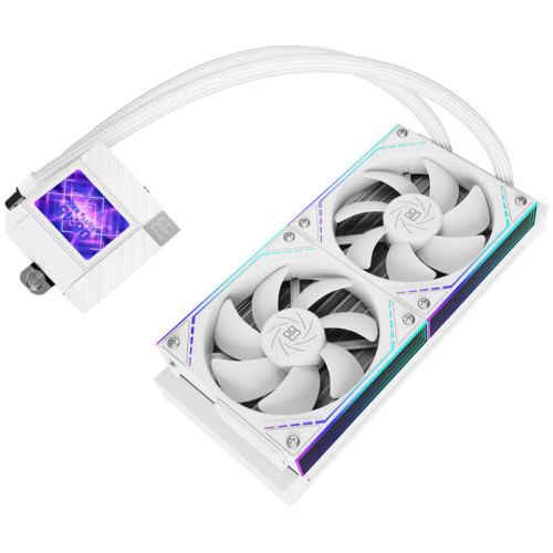 Система жидкостного охлаждения/ Water Cooling System Thermalright Core Matrix 240 Vision (240mm, LED, White, ARGB/ Fans: 2x120mm, 68.9CFM, 28.2dBA, 2000RPM/ Pump height 64.4mm, Rad thickness 27mm/ S: 1700, 1200, 1851, 115X, AM5, AM4)