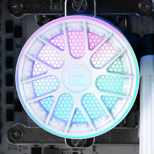 Система жидкостного охлаждения/ Water Cooling System Thermalright Aqua Elite 240 V6 (240mm, White, ARGB/ Fans: 2x120mm, 70.84CFM, 29.8dBA, 2000RPM/ Pump height 53.5mm, 2800RPM, Rad thickness 27mm/ S: 1700, 1200, 1851, 115X, AM5, AM4)