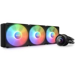 Система жидкостного охлаждения для ПК/ Water Cooling System NZXT Kraken 360 RGB (270W, 360mm, LED temp., Black, RGB/ Fans: 3x120mm, 78.86CFM, 33.88dBA, 1800RPM/ Pump height 55.97mm, 2800RPM, Rad thickness 27mm/ S: 1851, 1700, 1200, 115X, AM5, AM4)