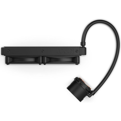 Система жидкостного охлаждения для ПК/ Water Cooling System NZXT Kraken 240 (250W, 240mm, LED temp., Black/ Fans: 2x120mm, 78.02CFM, 30.6dBA, 1800RPM/ Pump height 55.97mm, 2800RPM, Rad thickness 30mm/ S: 1851, 1700, 1200, 115X, AM5, AM4)