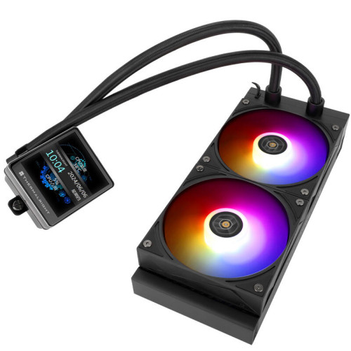 Водяное охлаждение для процессора/ Water Cooling System Thermalright Grand Vision 240 (240mm, LED, Black, ARGB/ Fans: 2x120mm, 80.45CFM, 29.4dBA, 2150RPM/ Pump height 72.5mm, 6400RPM, Rad thickness 27mm/ S: 1700, 1200, 1851, 115X, 2011, 2066, AM5, AM4) Водяное охлаждение для процессора/ Water Cooling System Thermalright Grand Vision 240 (240mm, LED, Black, ARGB/ Fans: 2x120mm, 80.45CFM, 29.4dBA, 2150RPM/ Pump height 72.5mm, 6400RPM, Rad thickness 27mm/ S: 1700, 1200, 1851, 115X, 2011, 2066, AM5, AM4)