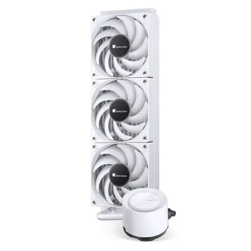 Система жидкостного охлаждения/ Water Cooling System JONSBO TG-360 White (300W, 360mm, White, ARGB/ Fans: 3x120mm, 66.19CFM, 35.4dBA, 1800RPM/ Pump height 72mm, 30dBA, 2400RPM, Rad thickness 27mm/ S: 1700, 1200, 115X, AM5, AM4)
