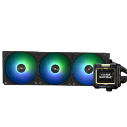 Водяное охлаждение для процессора Water Cooling System Thermalright Frozen Warframe 360 Black Argb (360mm, Black, ARGB/ Fans: 3x120mm, 70.84CFM, 29.8dBA, 2000RPM/ Pump height 60mm, 23dBA, 3000RPM, Rad thickness 27mm/ S: 1200, 1700, 1851, 2011, 2066, 115X,