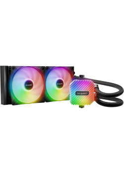 Водяное охлаждение для процессора/ Water Cooling System be quiet! LIGHT LOOP 240mm (250W, 240mm, Black, ARGB/ Fans: 2x120mm, 61.8CFM, 34.9dBA, 2100RPM/ Pump 2900RPM, Rad thickness 27mm/ S: 1851, 1700, 1200, 115X, AM5, AM4)