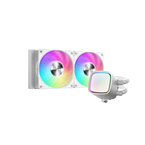 Водяное охлаждение для процессора/ Water Cooling System SAMA L50 360WH (320W, 360mm, White, ARGB/ Fans: 3x120mm, 72.3CFM, 28dBA, 2200RPM/ Pump height 65mm, 30dBA, 3000RPM, Rad thickness 27mm/ S: 1851, 1700, 1200, 115X, AM5, AM4)