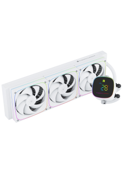 Система жидкостного охлаждения/ Water Cooling System Thermalright Frozen Horizon 360 Digital (360mm, LED temp., White, ARGB/ Fans: 3x120mm, 68.9CFM, 28.2dBA, 2000RPM/ Pump height 53.2mm, Rad thickness 27mm/ S: 1700, 1200, 1851, 115X, AM5, AM4)