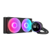 Система жидкостного охлаждения для ПК/ Water Cooling System NZXT Kraken Elite 280 RGB (250W, 280mm, LED temp., Black/ Fans: 2x140mm, 98.61CFM, 34.5dBA, 2000RPM/ Pump height 65mm, 2800RPM, Rad thickness 27mm/ S: 1851, 1700, 1200, 115X, AM5, AM4)