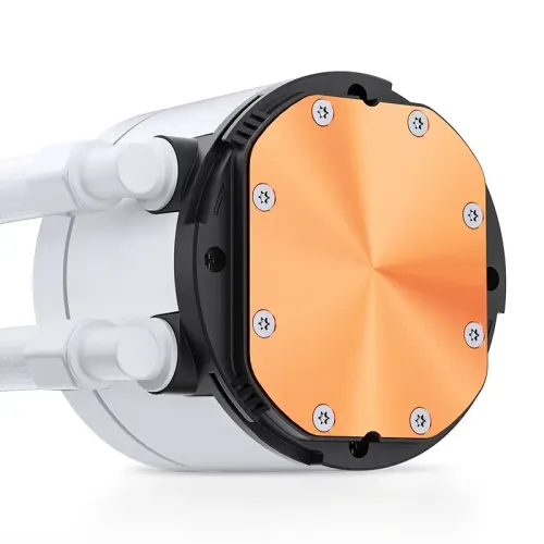 Система жидкостного охлаждения/ Water Cooling System JONSBO TH-360 White (300W, 360mm, LED temp., White, ARGB/ Fans: 3x120mm, 62.4CFM, 37.3dBA, 2400RPM/ Pump height 72mm, 30dBA, 2400RPM, Rad thickness 27mm/ S: 1851, 1700, 1200, 115X, AM5, AM4)