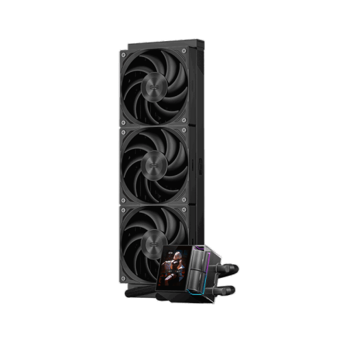 Система охлаждения/ Water Cooling System PCCooler DS360 Display BK (310W, 360mm, LED, Black, ARGB Pump/ Fans: 3x120mm, 90.56CFM, 39.8dBA, 2500RPM/ Pump height 65mm, 15dBA, 2600RPM, Rad thickness 27mm/ S: 1851, 1700, 1200, 115X, AM5, AM4)