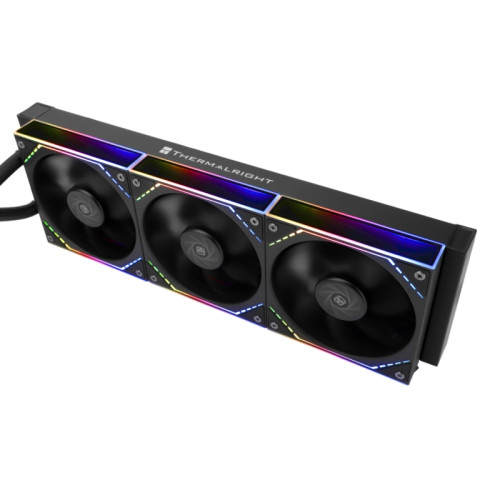 Водяное охлаждение для процессора/ Water Cooling System Thermalright Frozen Infinity 360 (360mm, Black, ARGB/ Fans: 3x120mm, 68.9CFM, 28.2dBA, 2000RPM/ Pump height 60mm, Rad thickness 27mm/ S: 1700, 1200, 1851, 115X, 2011, 2066, AM5, AM4)