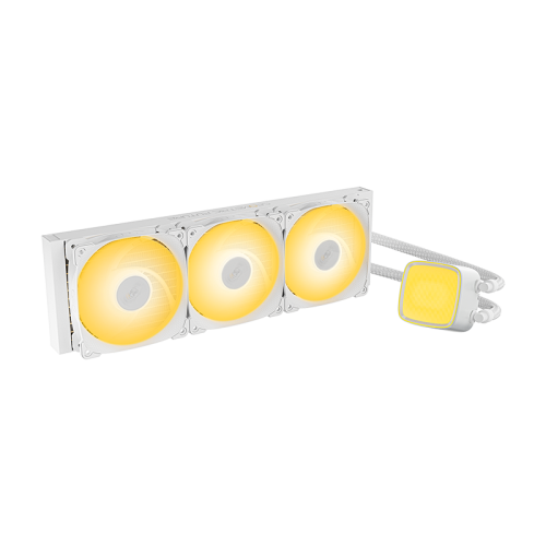 Система жидкостного охлаждения/ Water Cooling System Geometric Future Eskimo Pro 360 (240W, 360mm, ARGB, White/ Fans: 3x120mm, 80.81CFM, 34.2dBA, 2000RPM/ Pump height 54mm, 3200RPM, Rad thickness 27mm/ S: 1851, 1700, 1200, 115X, 2011, 2066, AM5, AM4)