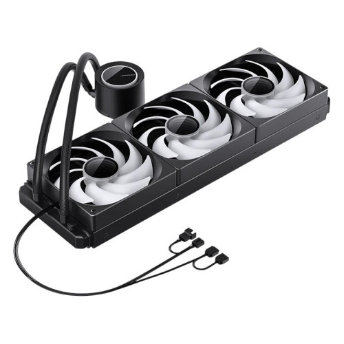 Система жидкостного охлаждения/ Water Cooling System JONSBO TG-420 ARGB Black (300W, 420mm, Black, ARGB/ Fans: 3x140mm, 93.73CFM, 36.2dBA, 1800RPM/ Pump height 54.55mm, 30dBA, 2400RPM, Rad thickness 54.5mm/ S: 1851, 1700, 1200, 115X, AM5, AM4)