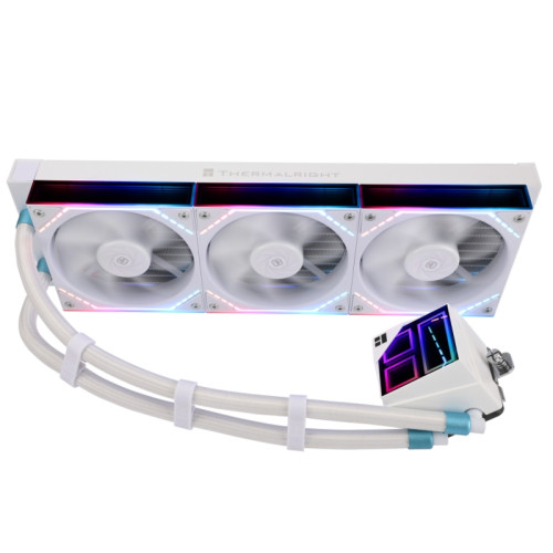 Водяное охлаждение для процессора/ Water Cooling System Thermalright Frozen Infinity 360 (360mm, White, ARGB/ Fans: 3x120mm, 68.9CFM, 28.2dBA, 2000RPM/ Pump height 60mm, Rad thickness 27mm/ S: 1700, 1200, 1851, 115X, 2011, 2066, AM5, AM4)