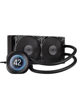Система жидкостного охлаждения/ Water Cooling System Corsair NAUTILUS 240 RS LCD (240mm, Black/ Fans: 2x120mm, 72.8CFM, 36dBA, 2100RPM/ S: 1851, 1700, AM5, AM4)