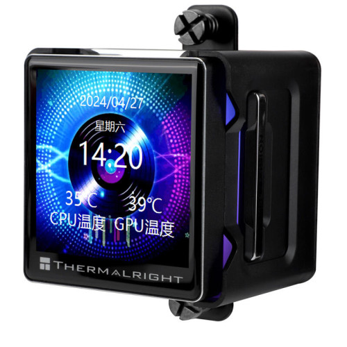 Система жидкостного охлаждения/ Water Cooling System Thermalright Elite Vision 360 (360mm, LED, Black, ARGB/ Fans: 3x120mm, 69CFM, 27dBA, 2150RPM/ Pump height 63mm, Rad thickness 27mm/ S: 1700, 1200, 1851, 115X, 2011, 2066, AM5, AM4)