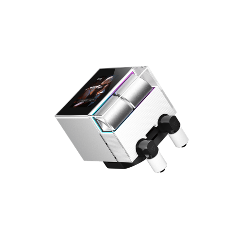 Система охлаждения/ Water Cooling System PCCooler DS360 ARGB Display WH (310W, 360mm, LED, White, ARGB/ Fans: 3x120mm, 90.56CFM, 39.8dBA, 2500RPM/ Pump height 65mm, 15dBA, 2600RPM, Rad thickness 27mm/ S: 1851, 1700, 1200, 115X, AM5, AM4)