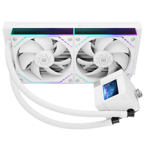 Система жидкостного охлаждения/ Water Cooling System Thermalright Core Matrix 240 Vision (240mm, LED, White, ARGB/ Fans: 2x120mm, 68.9CFM, 28.2dBA, 2000RPM/ Pump height 64.4mm, Rad thickness 27mm/ S: 1700, 1200, 1851, 115X, AM5, AM4)