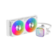 Водяное охлаждение для процессора/ Water Cooling System SAMA L50 240WH (290W, 240mm, White, ARGB/ Fans: 2x120mm, 72.3CFM, 28dBA, 2200RPM/ Pump height 66mm, 3000RPM, Rad thickness 27mm/ S: 1851, 1700, 1200, 115X, AM5, AM4)