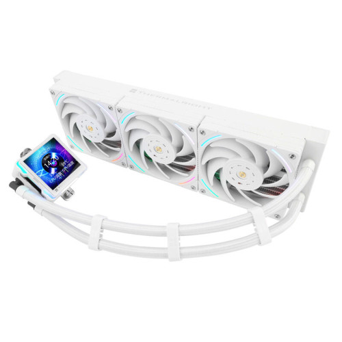 Система жидкостного охлаждения/ Water Cooling System Thermalright Elite Vision 360 (360mm, LED, White, ARGB/ Fans: 3x120mm, 69CFM, 27dBA, 2150RPM/ Pump height 63mm, Rad thickness 27mm/ S: 1700, 1200, 1851, 115X, 2011, 2066, AM5, AM4)