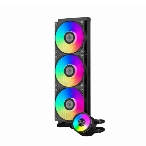 Система охлаждения/ PCCooler DA360 Pro ARGB BK (300W, 360mm, Black, ARGB/ Fans: 3x120mm, 75.8CFM, 33.7dBA, 2200RPM/ Pump height 57mm, 28dBA, 3000RPM, Rad thickness 27mm/ S: 1851, 1700, 1200, 20XX, 115X, AM5, AM4)