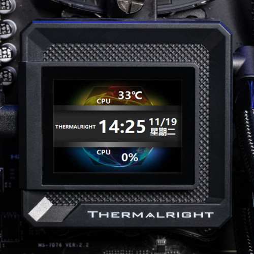 Водяное охлаждение для процессора/ Water Cooling System Thermalright Frozen Warframe SE 360 ARGB V2 (360mm, LED temp., Black, ARGB/ Fans: 3x120mm, 68.9CFM, 28.2dBA, 2000RPM/ Pump height 59mm, Rad thickness 27mm/ S: 1851, 1700, 1200, 115X, AM5, AM4)