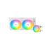Водяное охлаждение для процессора/ Water Cooling System SAMA L40 White (240mm, White, ARGB/ Fans: 2x120mm, 82.79CFM, 29dBA, 2000RPM/ Pump height 52mm, 29dBA, 2500RPM, Rad thickness 27mm/ S: 1851, 1700, 1200, 20XX, 115X, AM5, AM4)